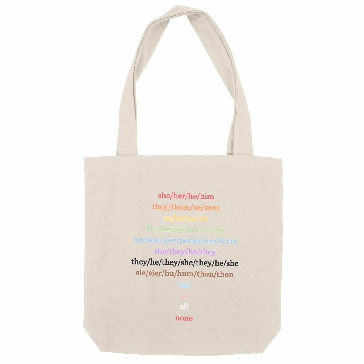 anima pride tote bag pronoun